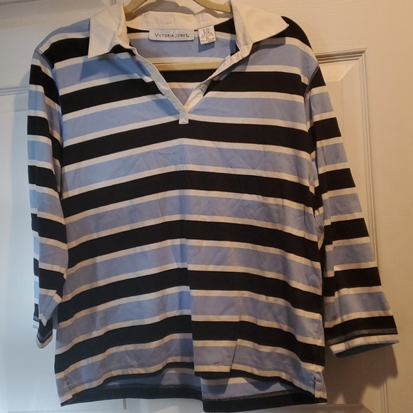 ๐ด 5/$20 VICTORIA JONES XL l/s top collard - Picture 1 of 1